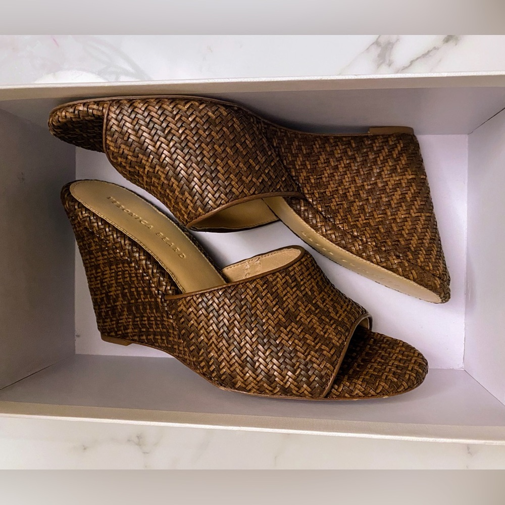 Veronica Beard Dali Wedge Sandal Praline Size 9